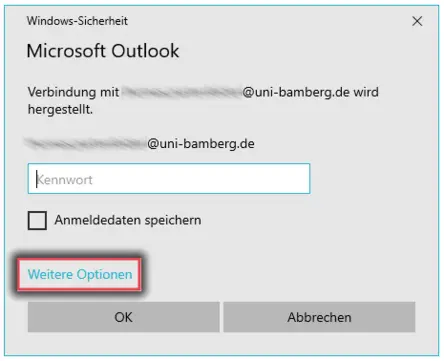 Windows-Sicherheit Weitere Optionen