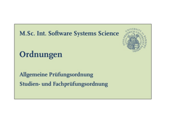 Ordnungen Und Dokumente - M.Sc. International Software Systems Science