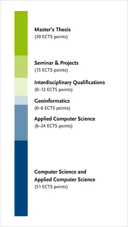 Overview of the degree programme's module groups – more details can be found in the study and subject examination regulations