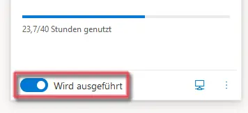 Virtueller Computer wird ausgeführt