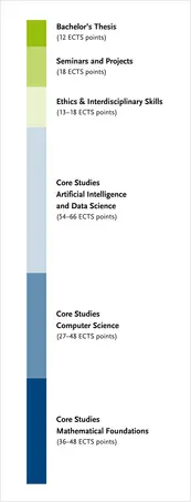 Overview of the degree programme's module groups – more details can be found in the study and subject examination regulations