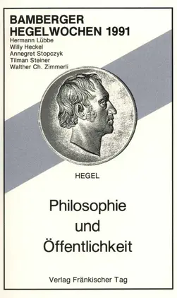 Buchcover von "Philosophie und Öffentlichkeit"
