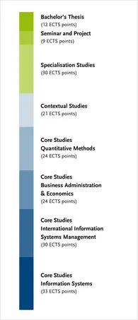 Overview of the degree programme's module groups – more details can be found in the study and subject examination regulations