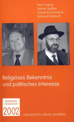 Buchcover von "Religiöses Bekenntnis und politisches Interesse"