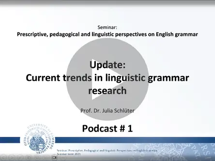 A video podcast introducing new linguistic perspectives, such as the focus on factors in the extralinguistic situation and within the speaker’s cognitive system. 