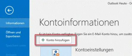 Neues E-Mail-Konto hinzufügen